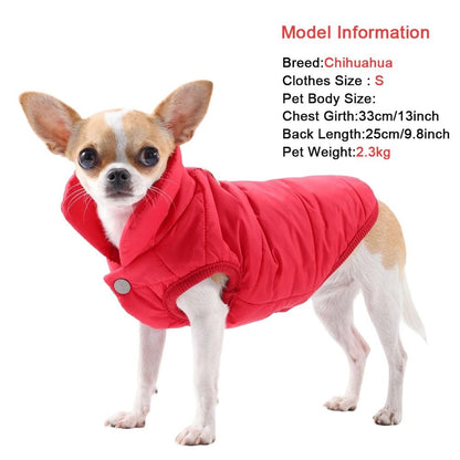 Waterproof Dog Coat Winter Fleece Jacket for Small Dogs and Cats Warm Pet Vest for Chihuahua and Yorkshire Terrier