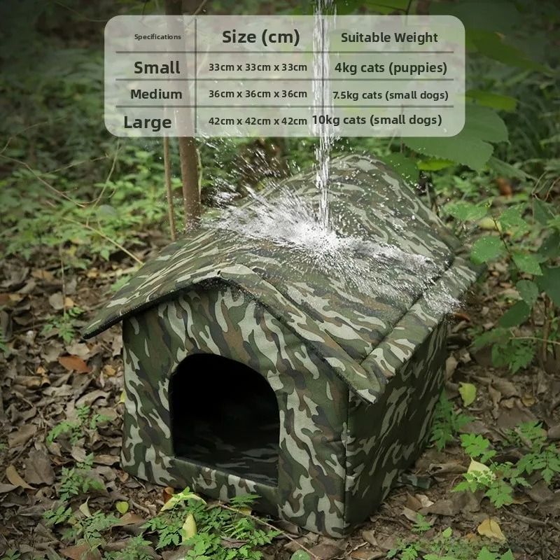 Waterproof Winter Shelter for Cats and Dogs Warm All Season Pet House