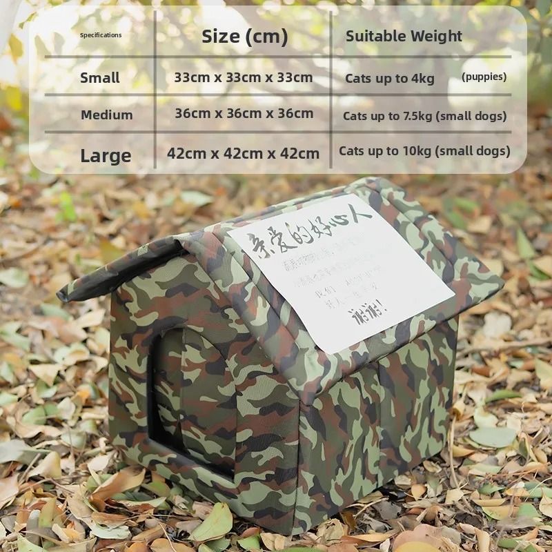 Waterproof Winter Shelter for Cats and Dogs Warm All Season Pet House