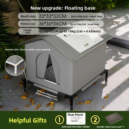 Waterproof Winter Shelter for Cats and Dogs Warm All Season Pet House