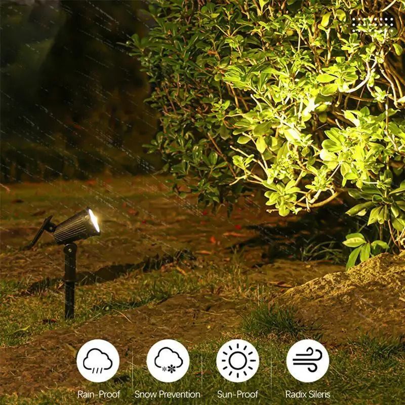 9 LED Solar Spotlight for Outdoor Garden and Pathway Lighting
