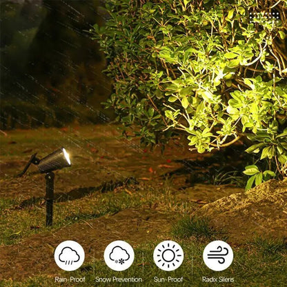 9 LED Solar Spotlight for Outdoor Garden and Pathway Lighting