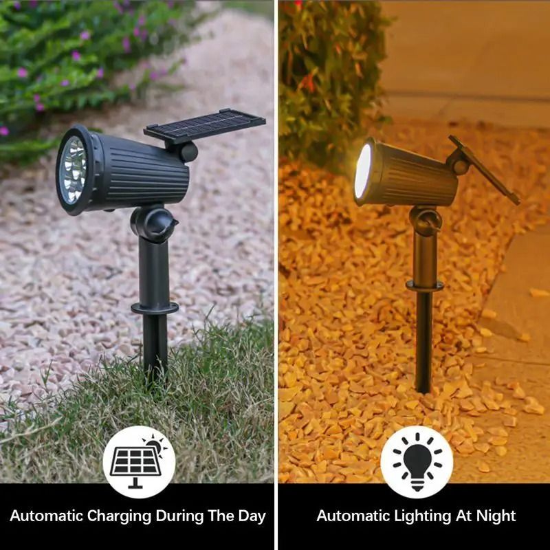 9 LED Solar Spotlight for Outdoor Garden and Pathway Lighting