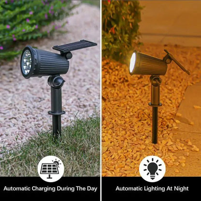 9 LED Solar Spotlight for Outdoor Garden and Pathway Lighting