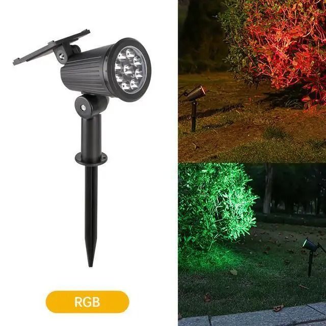 9 LED Solar Spotlight for Outdoor Garden and Pathway Lighting