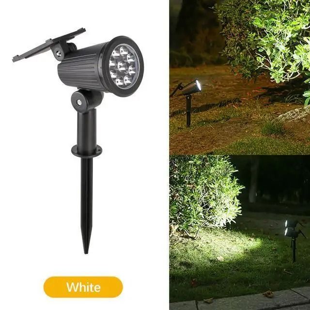 9 LED Solar Spotlight for Outdoor Garden and Pathway Lighting