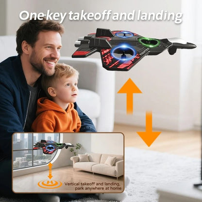 Ultimate RC Foam Airplane Fighter Jet 2.4GHz Remote Control Plane with LED Lights & Stunt Flight