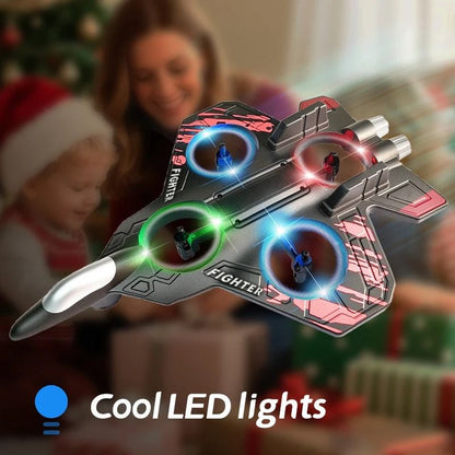 Ultimate RC Foam Airplane Fighter Jet 2.4GHz Remote Control Plane with LED Lights & Stunt Flight