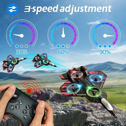 Ultimate RC Foam Airplane Fighter Jet 2.4GHz Remote Control Plane with LED Lights & Stunt Flight