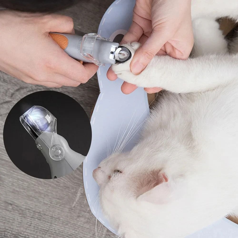 Pet Nail Clipper with LED Light Professional Cat and Dog Nail Trimmer Cutter