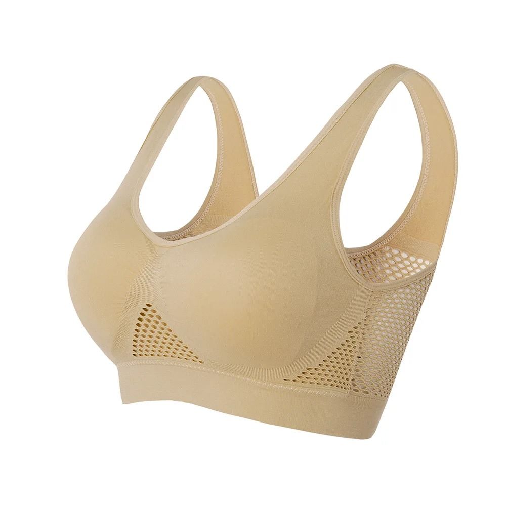 Women Seamless Sports Bra Top with Removable Padding Breathable Fitness Bra