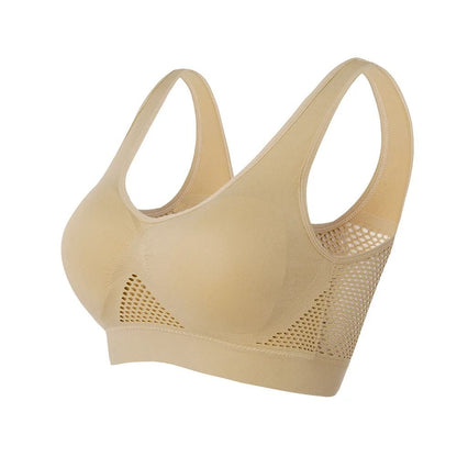 Women Seamless Sports Bra Top with Removable Padding Breathable Fitness Bra
