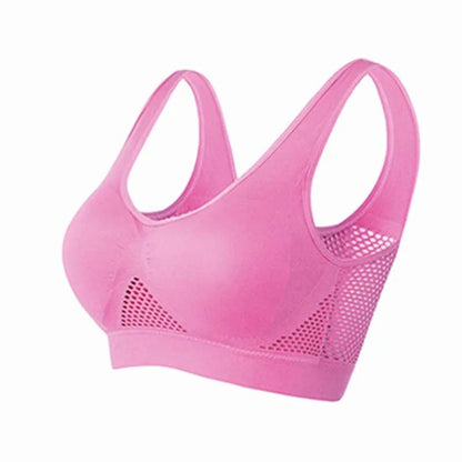 Women Seamless Sports Bra Top with Removable Padding Breathable Fitness Bra