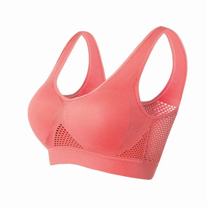 Women Seamless Sports Bra Top with Removable Padding Breathable Fitness Bra