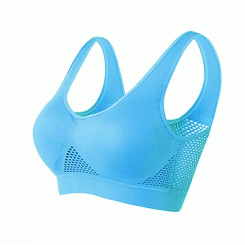 Women Seamless Sports Bra Top with Removable Padding Breathable Fitness Bra