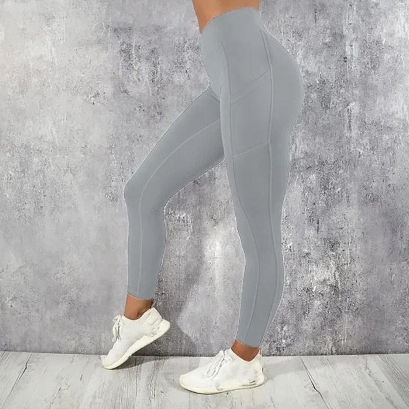 Yoga Fitness High Waist Leggings with Pocket for Women Stretchy Butt Lifting Workout Pants