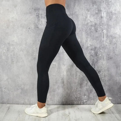 Yoga Fitness High Waist Leggings with Pocket for Women Stretchy Butt Lifting Workout Pants