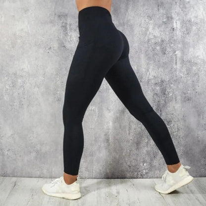 Yoga Fitness High Waist Leggings with Pocket for Women Stretchy Butt Lifting Workout Pants