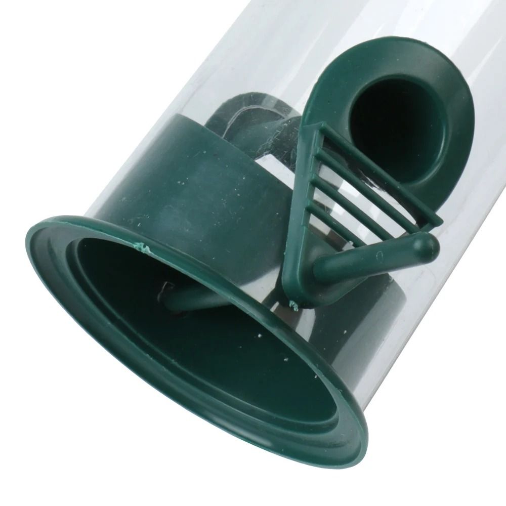 Outdoor Hanging Bird Feeder Transparent Plastic Bird Seed Feeder for Garden and Patio