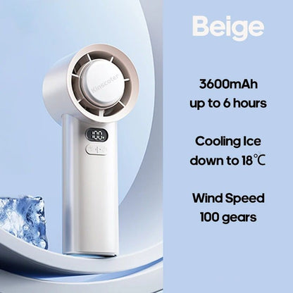 Portable Handheld Turbo Fan with 100 Adjustable Speeds