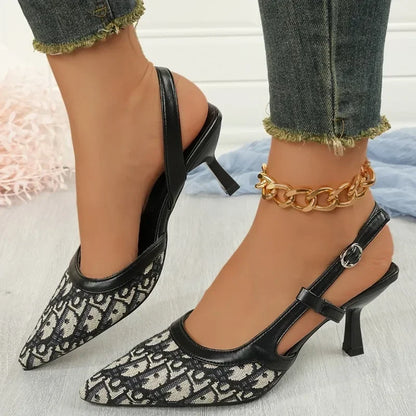 Elegant Luxury Womens Sandals, High-Quality Fashion Brand Summer High Heels for Comfortable, Stylish Outfits