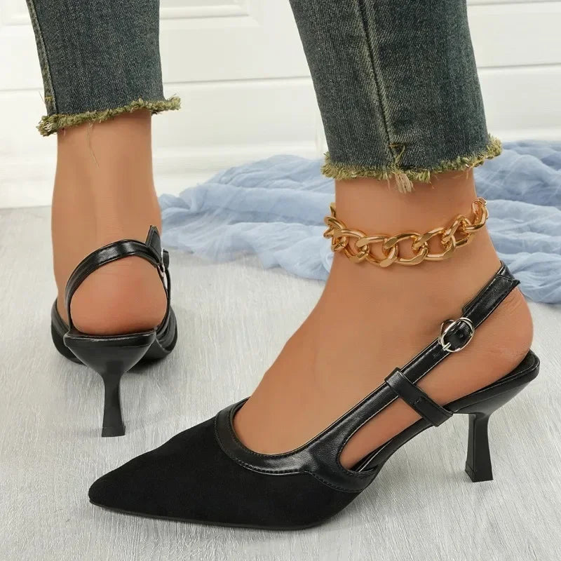 Elegant Luxury Womens Sandals, High-Quality Fashion Brand Summer High Heels for Comfortable, Stylish Outfits