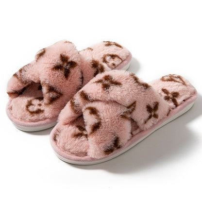 Luxury Fluffy Womens Slippers, Designer Fuzzy Fur Slides, Plush Flats for Autumn Winter Home Comfort