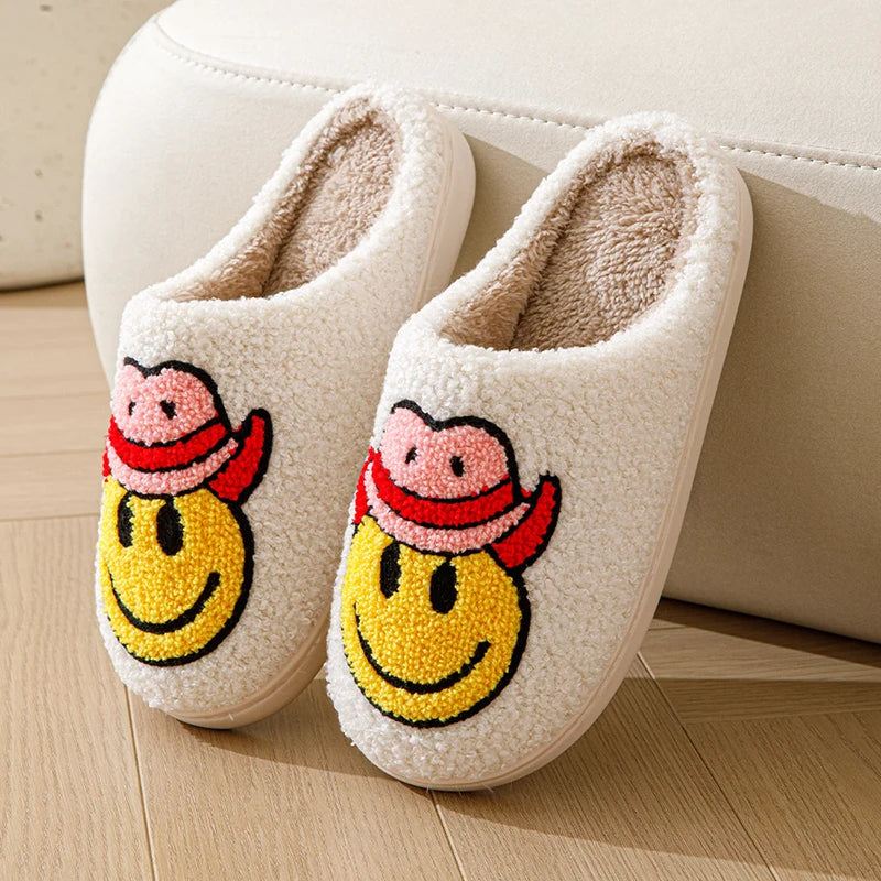 Warm Plush Cartoon Slippers for Women, Fluffy Designer Winter Home Fuzzy Fur Slides with Cozy Platform Comfort