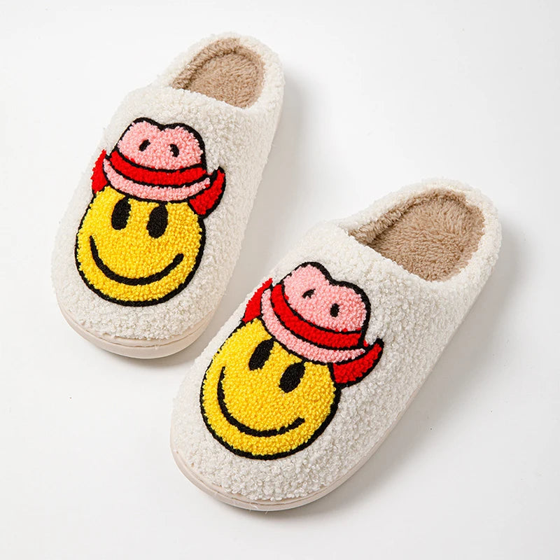 Warm Plush Cartoon Slippers for Women, Fluffy Designer Winter Home Fuzzy Fur Slides with Cozy Platform Comfort