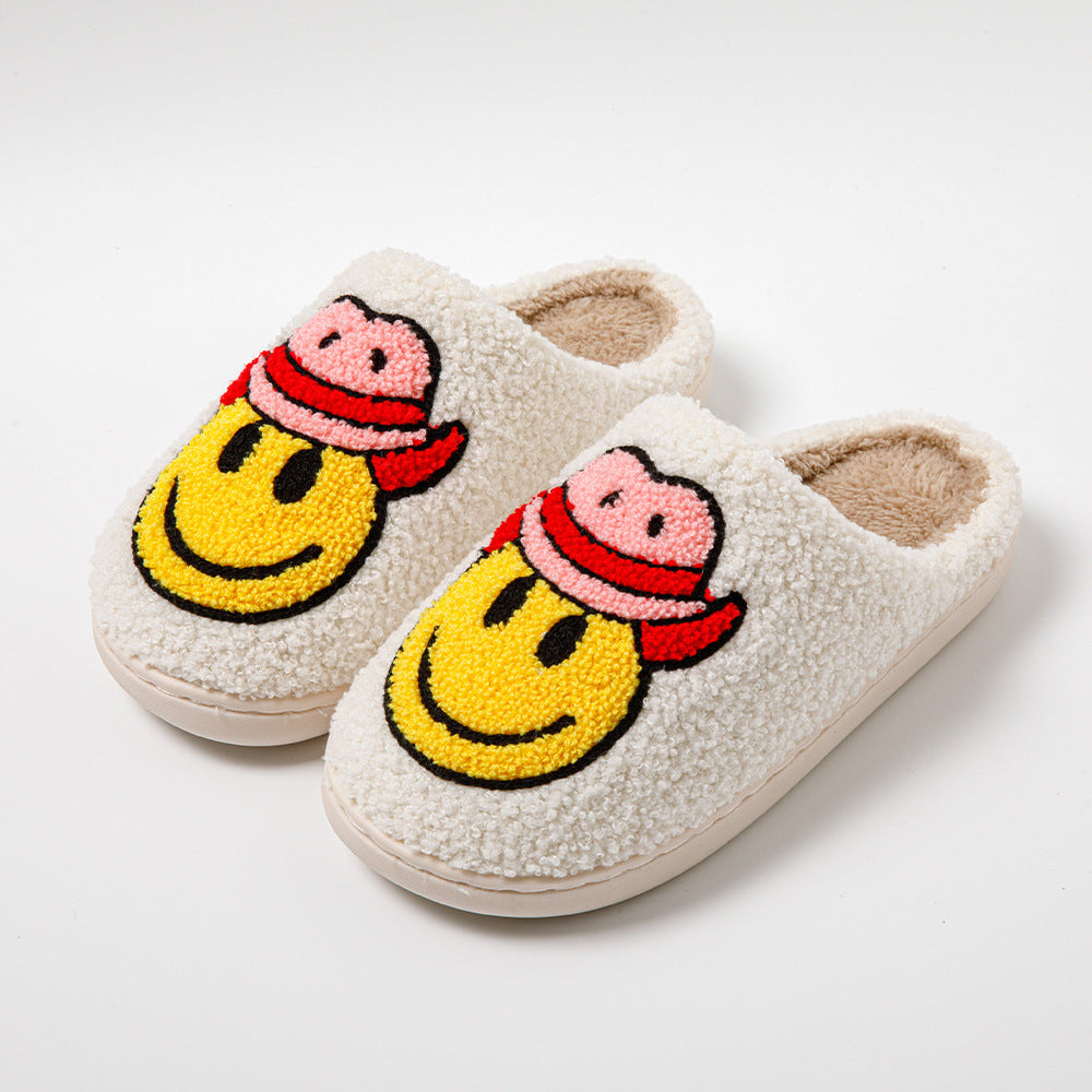 Warm Plush Cartoon Slippers for Women, Fluffy Designer Winter Home Fuzzy Fur Slides with Cozy Platform Comfort