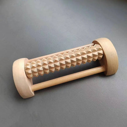 Solid Wood Foot and Leg Massager, Foot Sole Roller Type, Acupoint Ball for Plantar Fasciitis, Portable Foot Massage