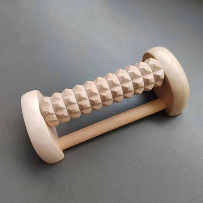 Solid Wood Foot and Leg Massager, Foot Sole Roller Type, Acupoint Ball for Plantar Fasciitis, Portable Foot Massage