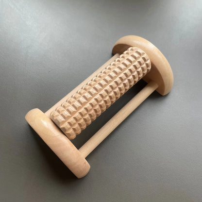 Solid Wood Foot and Leg Massager, Foot Sole Roller Type, Acupoint Ball for Plantar Fasciitis, Portable Foot Massage