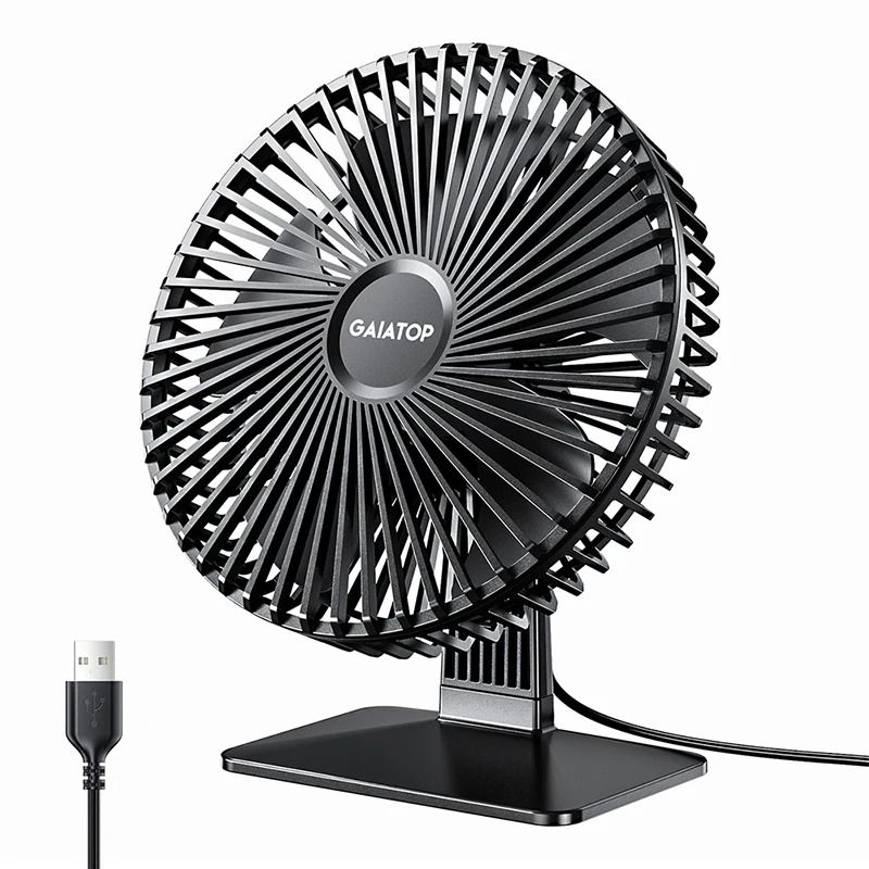 Portable USB Desk Fan with Adjustable Speed and Quiet Cooling