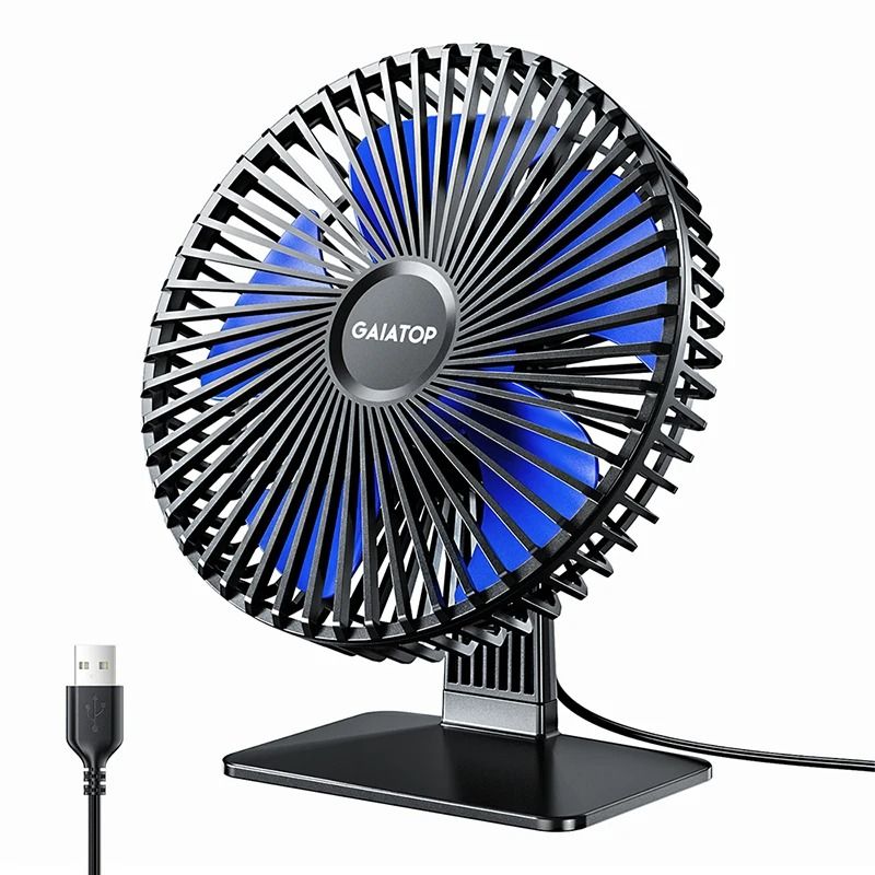 Portable USB Desk Fan with Adjustable Speed and Quiet Cooling