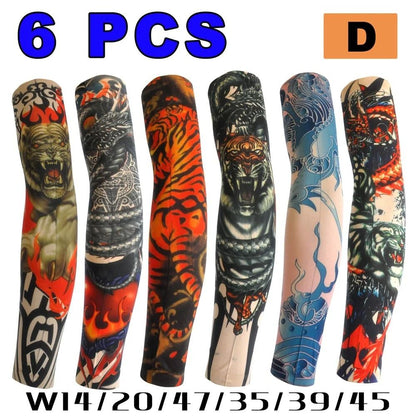 6 Piece Tattoo Arm Sleeve Set for Men and Women