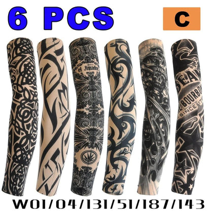 6 Piece Tattoo Arm Sleeve Set for Men and Women