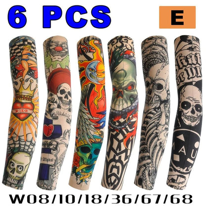 6 Piece Tattoo Arm Sleeve Set for Men and Women
