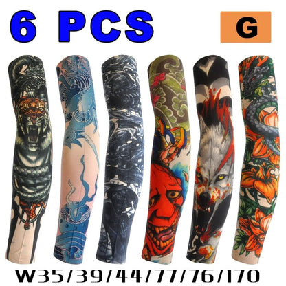 6 Piece Tattoo Arm Sleeve Set for Men and Women