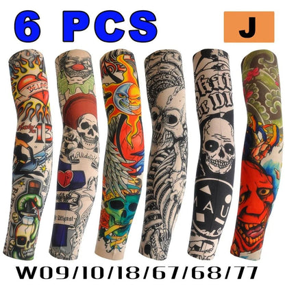 6 Piece Tattoo Arm Sleeve Set for Men and Women