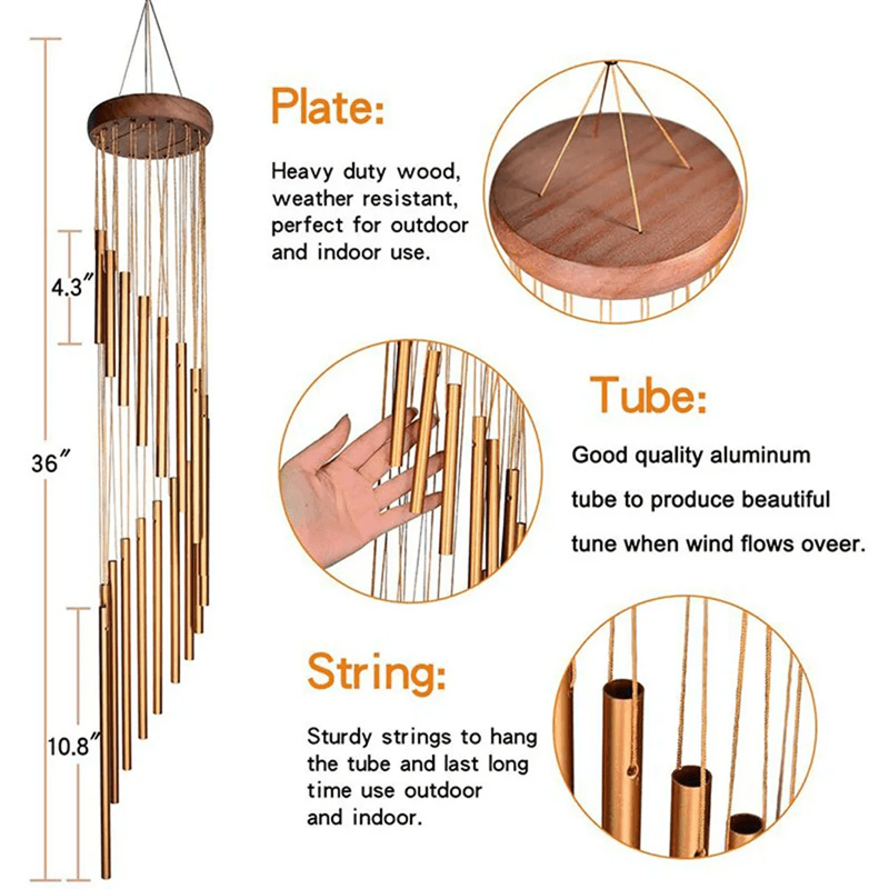 HarmonyTones 12 Tube Aluminum Alloy Wind Chimes