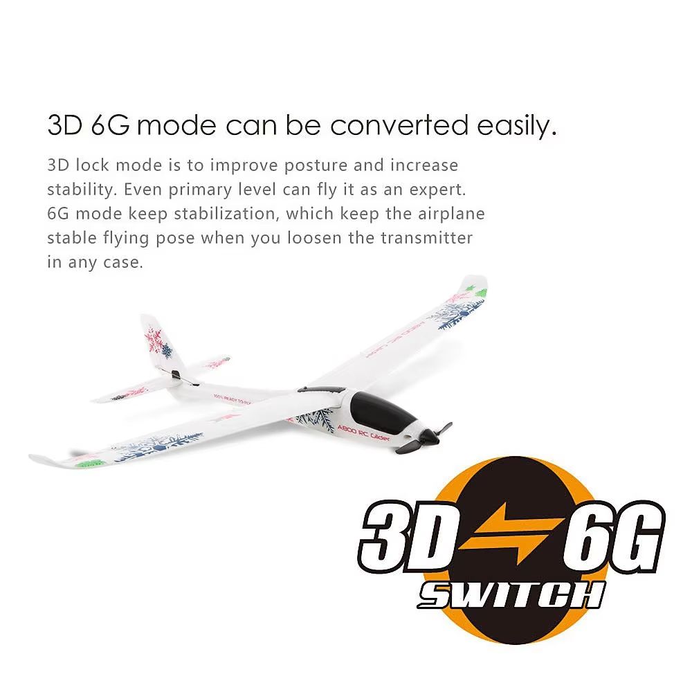 Wltoys XK A800 5CH RC Airplane – High-Performance Remote Control Glider with 3D6G Stabilization & EPO Foam Fixed Wing Ai
