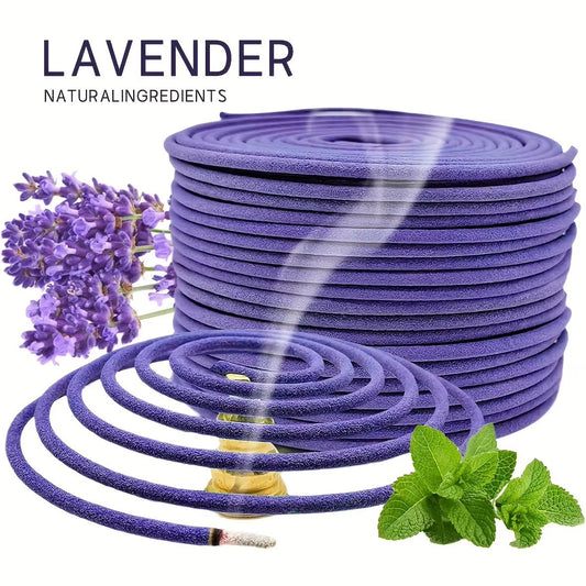 SerenityScents Lemongrass & Lavender Essential Oil Coils – Long-Burning Aromatherapy Incense for Meditation, Yoga & Outd