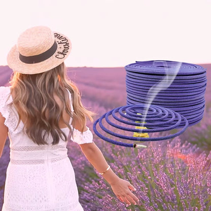 SerenityScents Lemongrass & Lavender Essential Oil Coils – Long-Burning Aromatherapy Incense for Meditation, Yoga & Outd