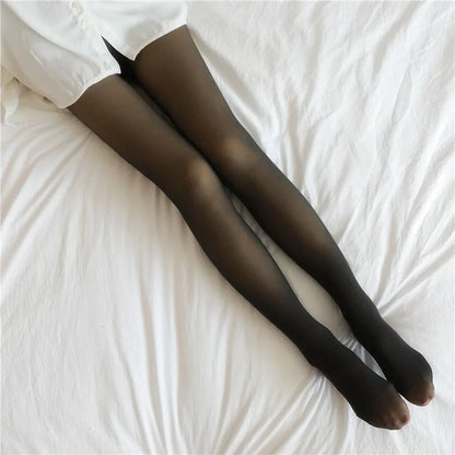 Thick Thermal Tights Women Warm Winter Pantyhose High Waist Fleece Lined Leggings