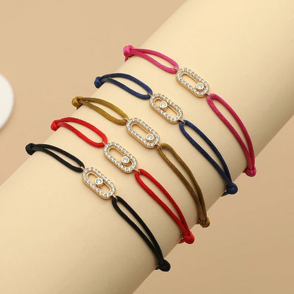 Adjustable Stone Woven Rope Bracelet For Men And Women