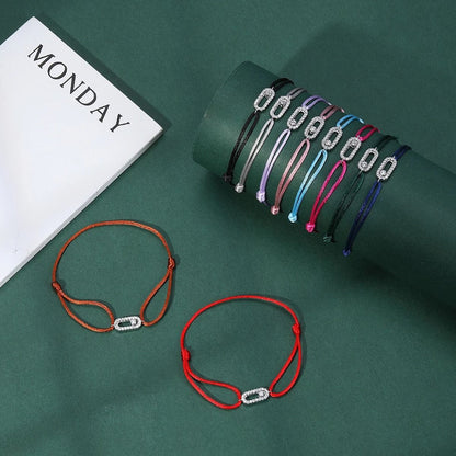 Adjustable Stone Woven Rope Bracelet For Men And Women