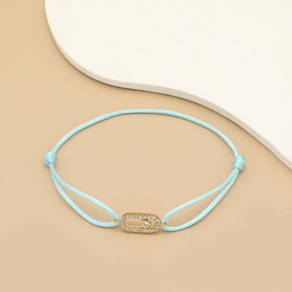 Adjustable Stone Woven Rope Bracelet For Men And Women