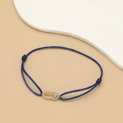 Adjustable Stone Woven Rope Bracelet For Men And Women