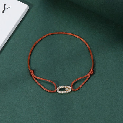 Adjustable Stone Woven Rope Bracelet For Men And Women